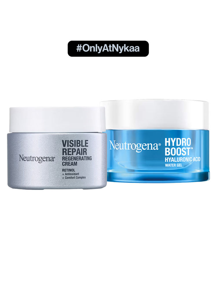 Neutrogena Hyaluronic Acid Gel + Retinol Face Moisturizer Anti-Ageing Combo For Wrinkle-Free Skin-image-6