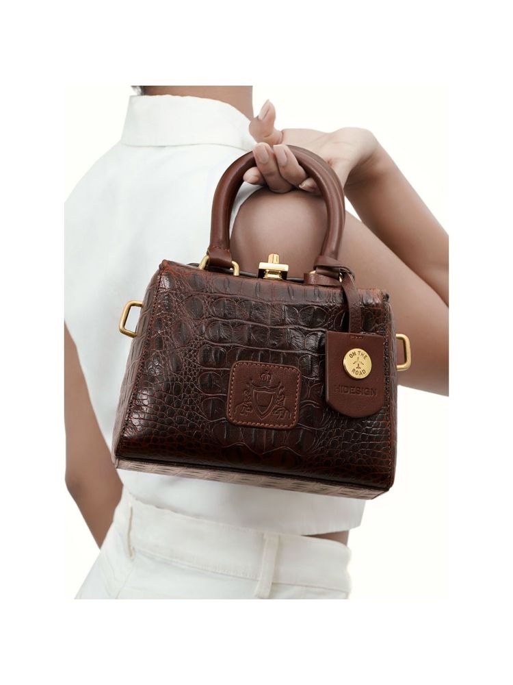 Hidesign Ritz 01 Brown Women's Sling Bag - (20 X 8 X 15 Cms) (S)