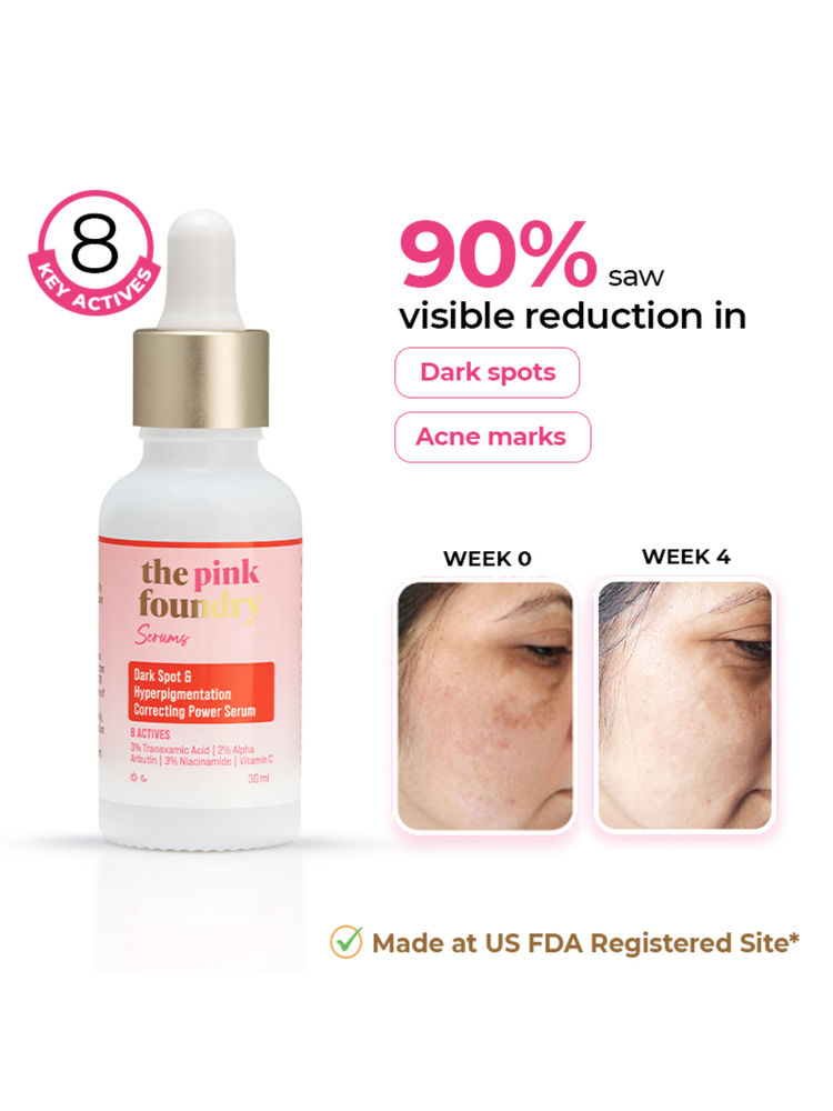 The Pink Foundry Dark Spot & Hyperpigmentation Face Serum With 3% Tranexamic + 2% Alpha Arbutin 3% Niacinamide