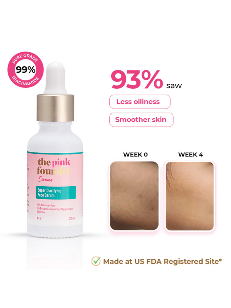 The Pink Foundry 12% Niacinamide Serum - Evens Skin Texture, Controls Excess Oil & Refines Pores