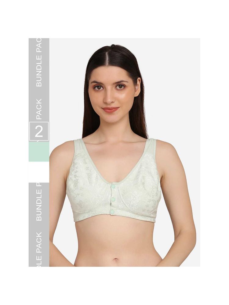 Mamma Presto Front Open Maternity Nursing Bra Multi-Color (Pack of 2)-image-10