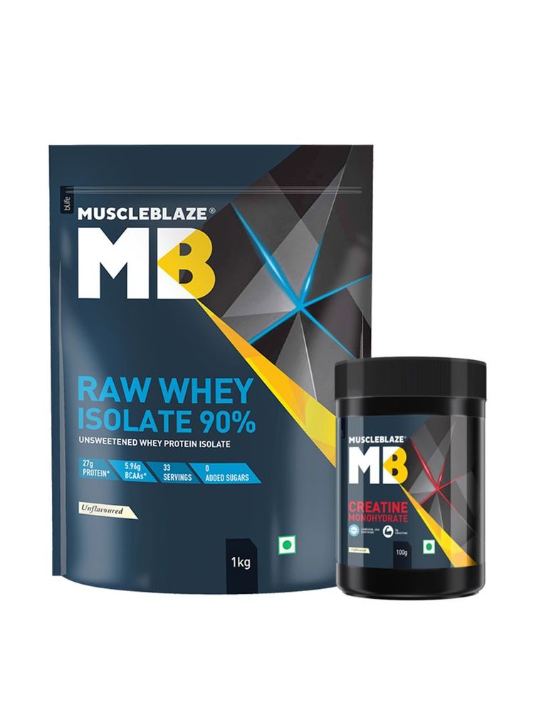MuscleBlaze Raw Whey Isolate 90% With Creatine Monohydrate, Labdoor Usa Certified, Unflavoured-image-9