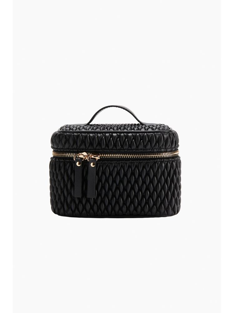 H&M Quilted Boxy Make-Up Bag - Black