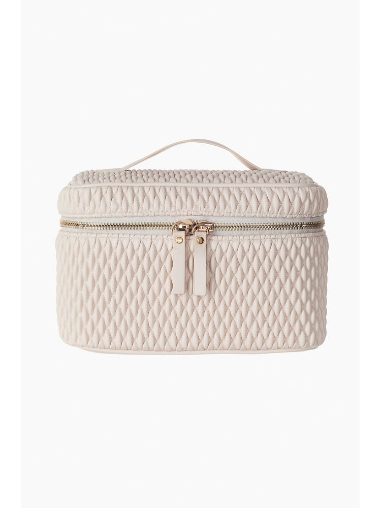 H&M Quilted Boxy Make-Up Bag - Beige