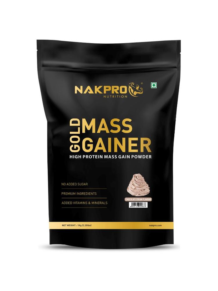 NAKPRO Gold Mass Gainer Powder - Cream Chocolate