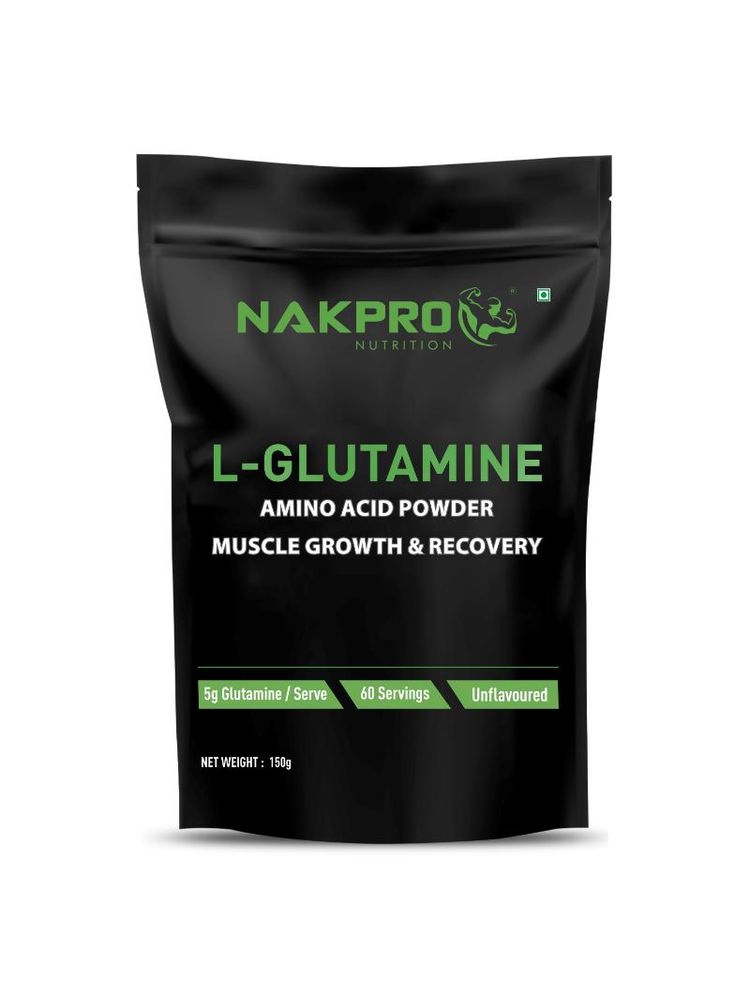 NAKPRO L-Glutamine Amino Acid Supplement Powder - Unflavoured-image-17