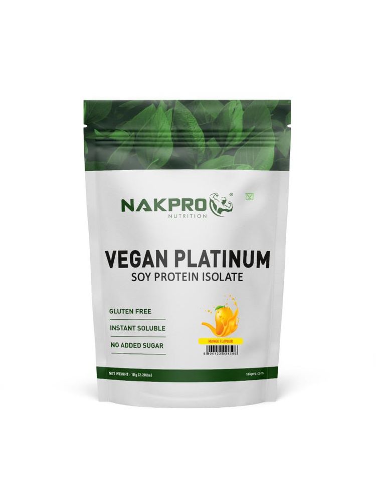 NAKPRO Vegan Platinum Soy Protein Isolate Powder - Mango