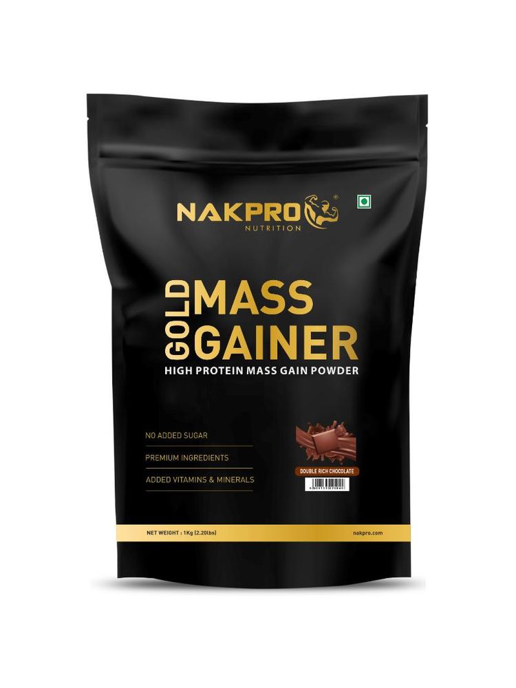 NAKPRO Gold Mass Gainer Powder - Double Rich Chocolate