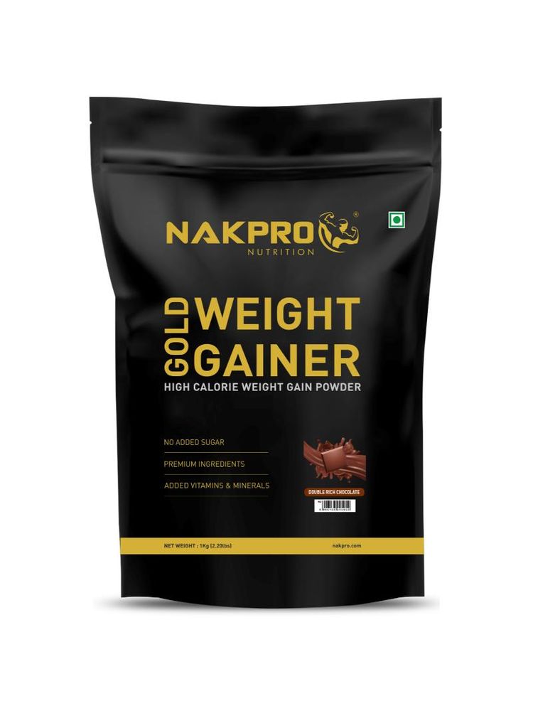 NAKPRO Gold Weight Gainer Powder - Double Rich Chocolate