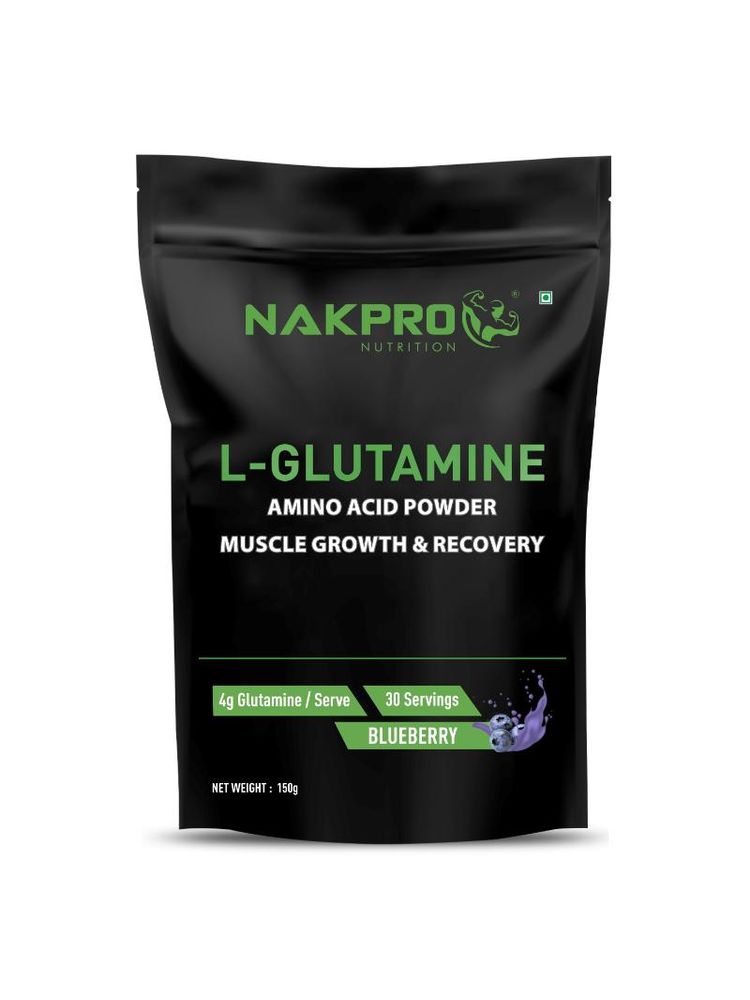 NAKPRO L-Glutamine Amino Acid Supplement Powder - Blueberry-picture-20