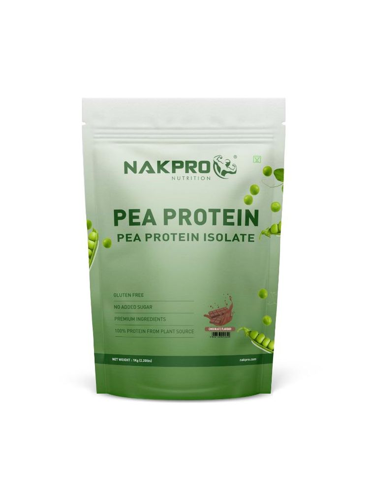 NAKPRO Pea Protein Isolate Plant Based Vegan Protein Powder - Chocolate
