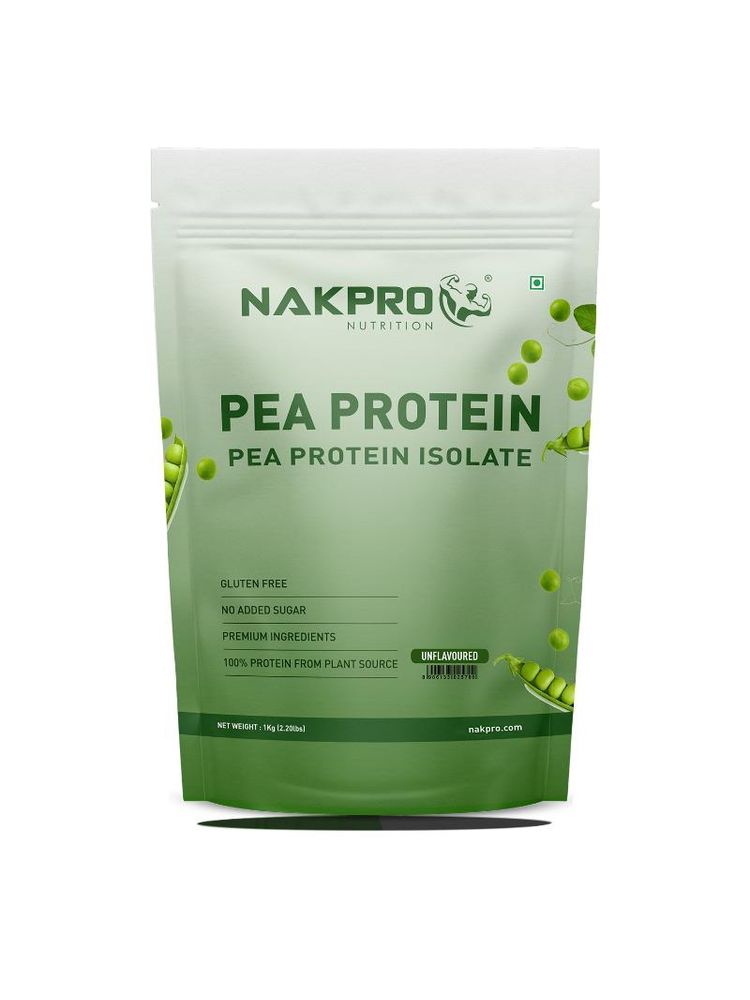 NAKPRO Pea Protein Isolate Plant Based Vegan Protein Powder - Unflavoured