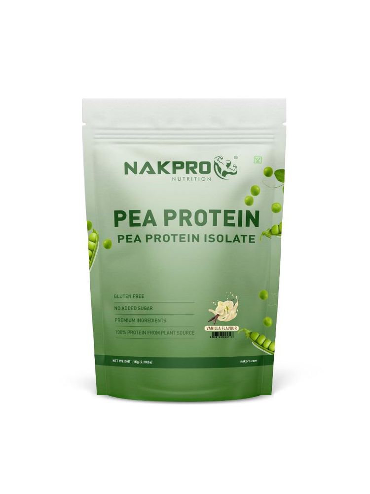 NAKPRO Pea Protein Isolate Plant Based Vegan Protein Powder - Vanilla
