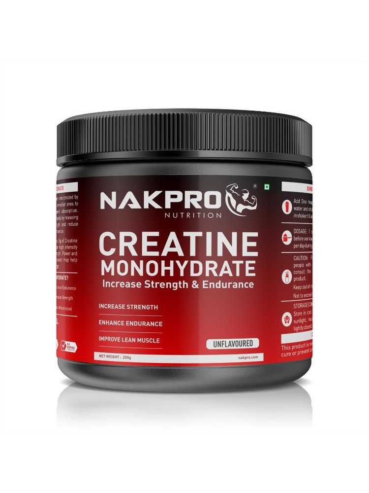 NAKPRO Creatine Monohydrate Jar for Increase Strength & Endurance Powder - Unflavoured-image-6