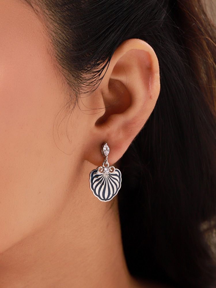 Voylla Blue Fractals In Nature Astral Symmetry Drop Earrings-image-8