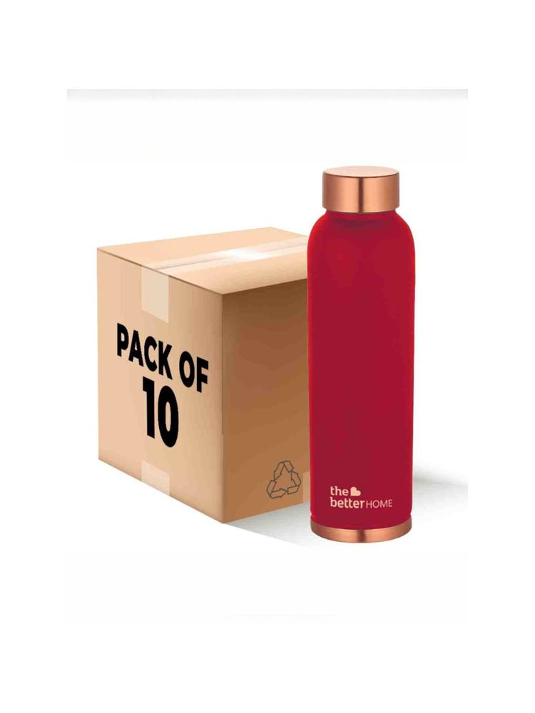 The Better Home Copper Bottle 950 Ml- Maroon (Pack Of 10)-image-49