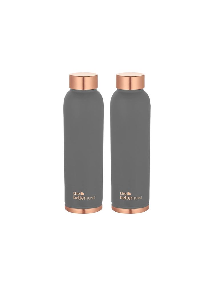 The Better Home Copper Bottle 950 Ml- Grey (Pack Of 2)-image-47