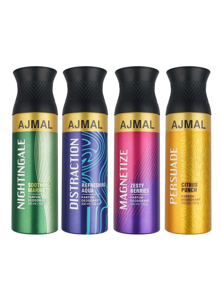 Ajmal India Nightingale, Distraction, Magnetize & Persuade Deodorant Combo-image-15