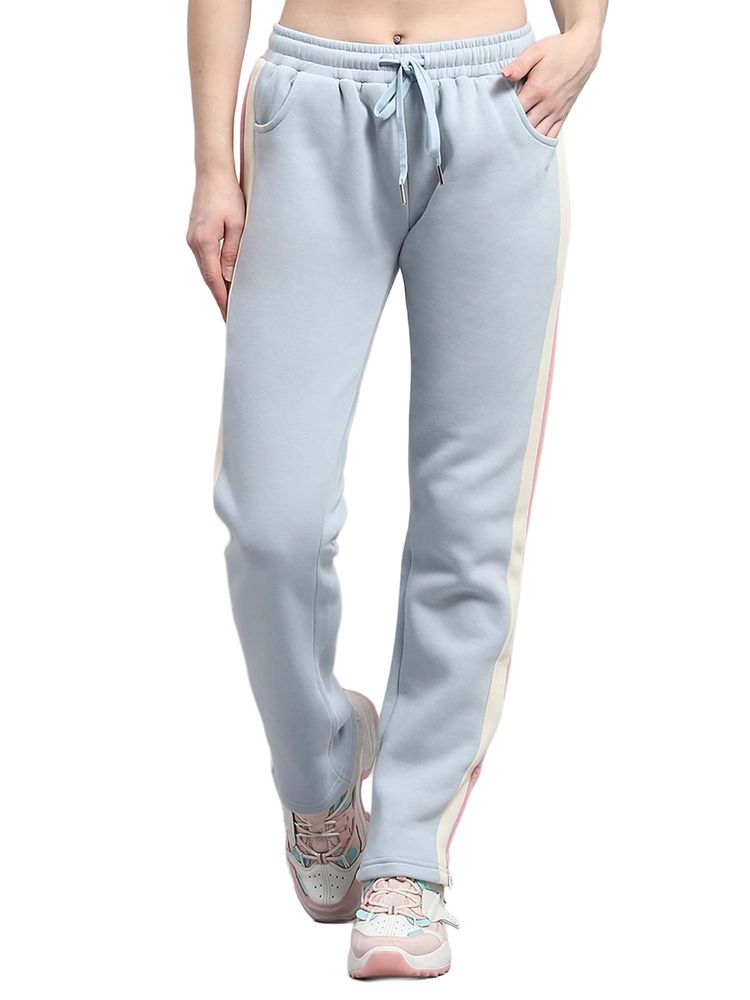 Monte Carlo Women Regular Printed Blue Trackpant-picture-14