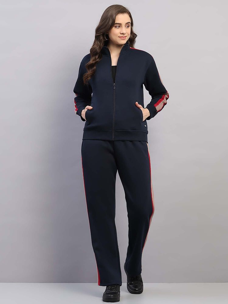 Monte Carlo Women's High Neck Full Sleeve Navy Blue Tracksuit-picture-14