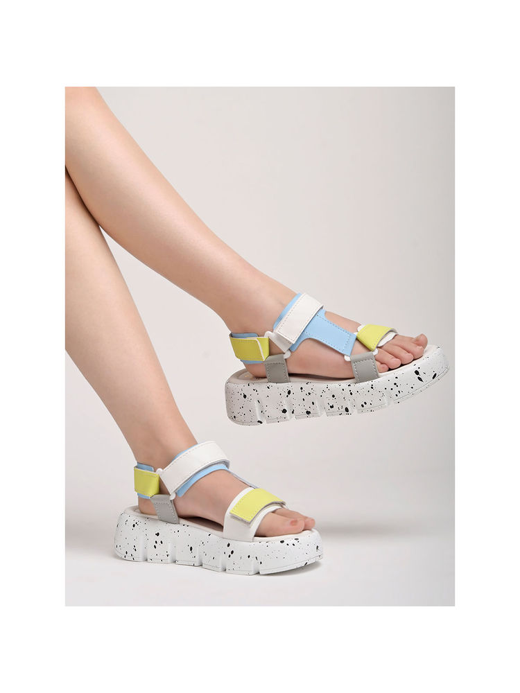 Shoetopia Fashion and Comfortable Casual White Sandals for Women