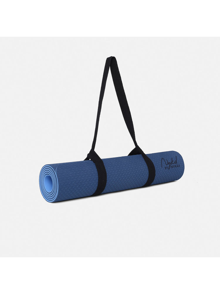 Nykd by Nykaa All Day Yoga Mat NYA030-Dark Blue + Light Blue