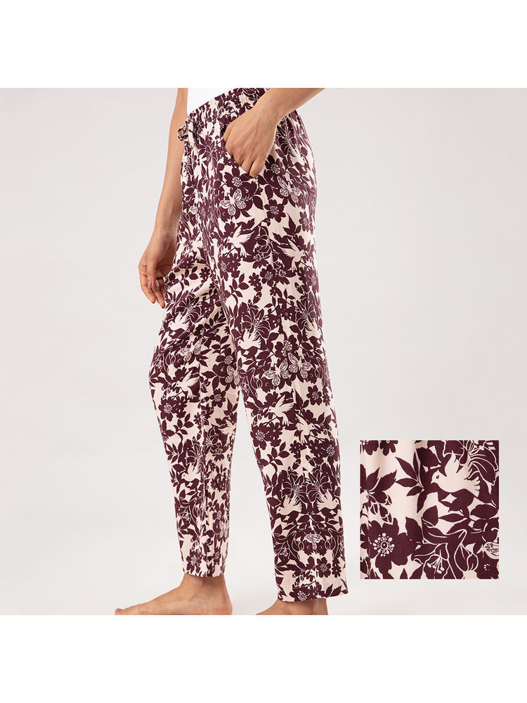 Nykd by Nykaa Printed Paradise Ultra-smooth Pyjama - NYS022 Monochrome Print