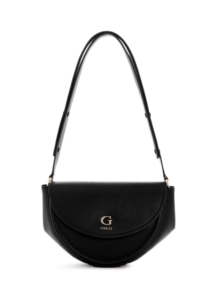 guess fashion Guess Coleen Black Women Snap Button Solid Shoulder Bag-picture-10