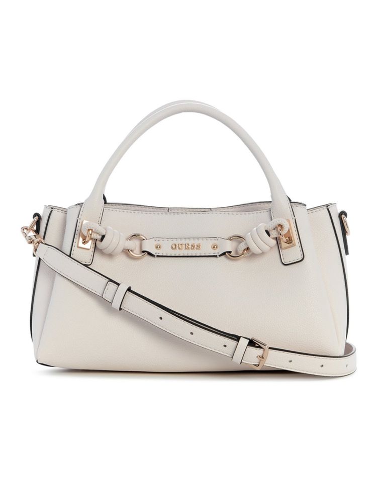 guess fashion Guess Camelia White Women Snap Button Solid Satchel Bag-picture-24