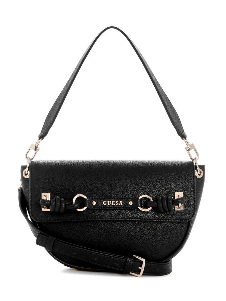 guess fashion Guess Camelia Black Women Flap Solid Shoulder Bag-picture-13