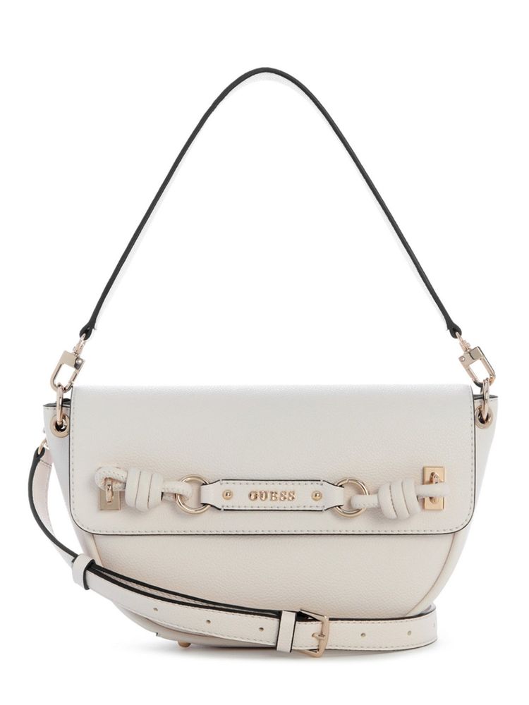 guess fashion Guess Camelia White Women Flap Solid Shoulder Bag-picture-29