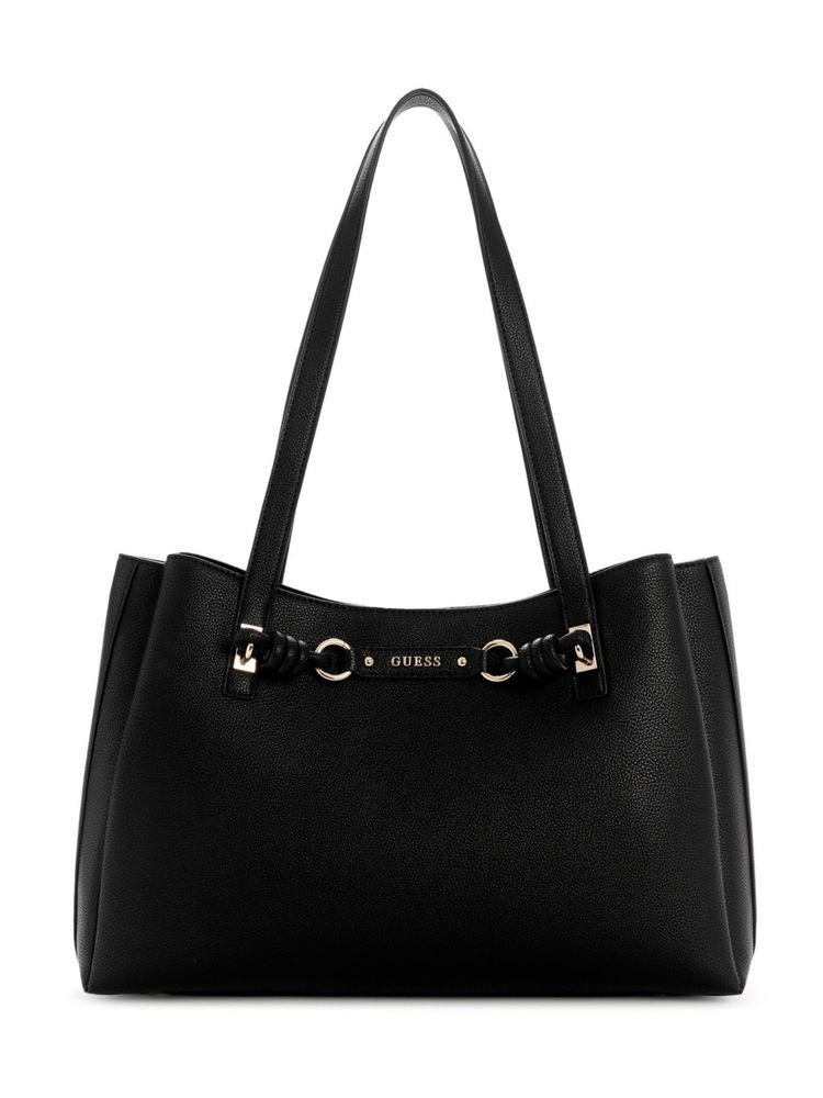 Guess Camelia Black Women Zipper Solid Shoulder Bag-image-40