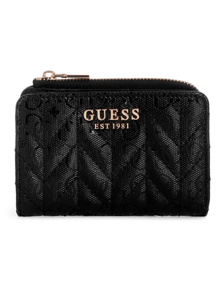 Guess Stacey Black Women Zipper Quilted Card Case-image-9