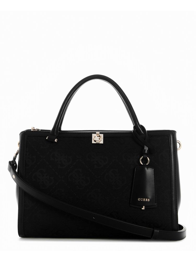 guess fashion Guess Audrey Black Women Zipper Textured Satchel Bag-picture-23