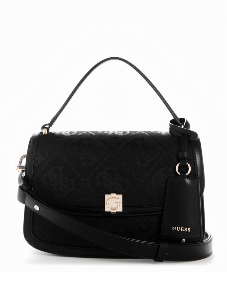guess fashion Guess Audrey Black Women Flap Embroidered Crossbody Bag-picture-26