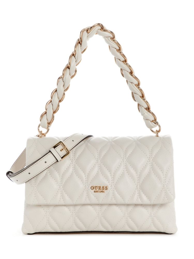 guess fashion Guess Maxine White Women Snap Button Quilted Crossbody Bag-picture-27