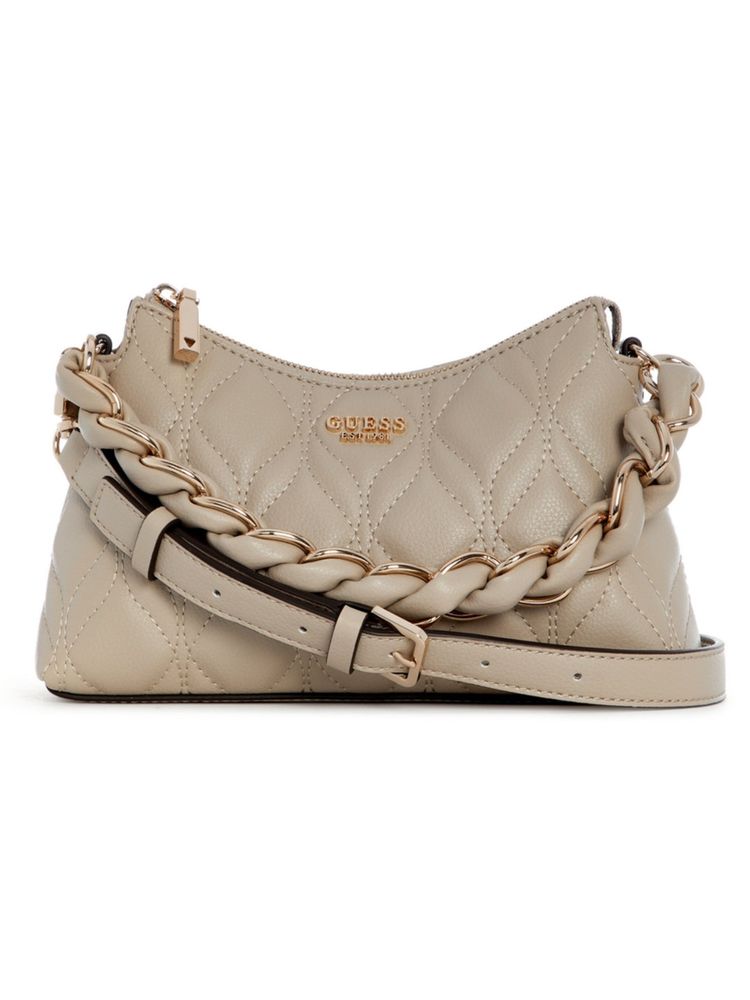 guess fashion Guess Maxine Taupe Women Zipper Quilted Shoulder Bag-picture-24