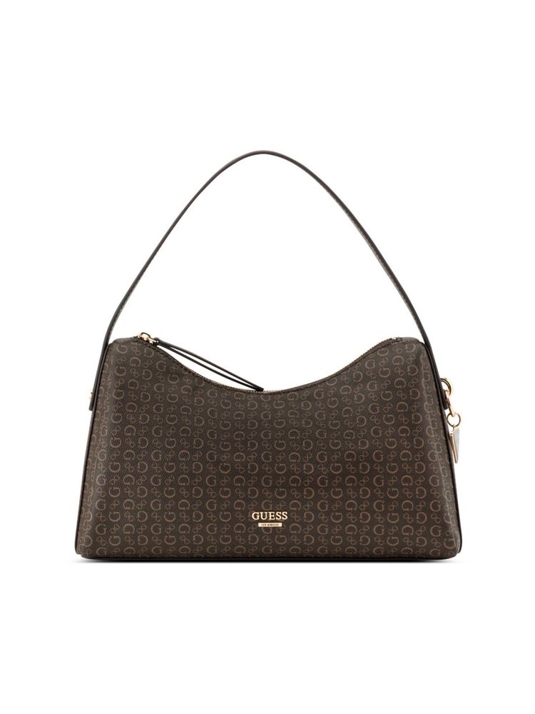 Guess Jasmin Brown Women Zipper Printed Hobo Bag-image-38