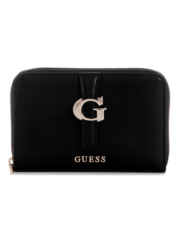 Guess Carrie Black Women Zipper Solid Medium Wallet-image-1