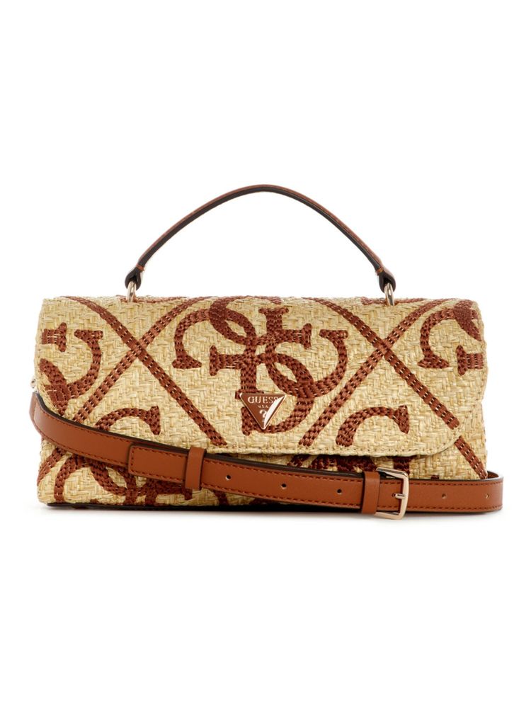 guess fashion Guess Kirsten Beige Women Flap Embroidered Crossbody Bag-picture-10
