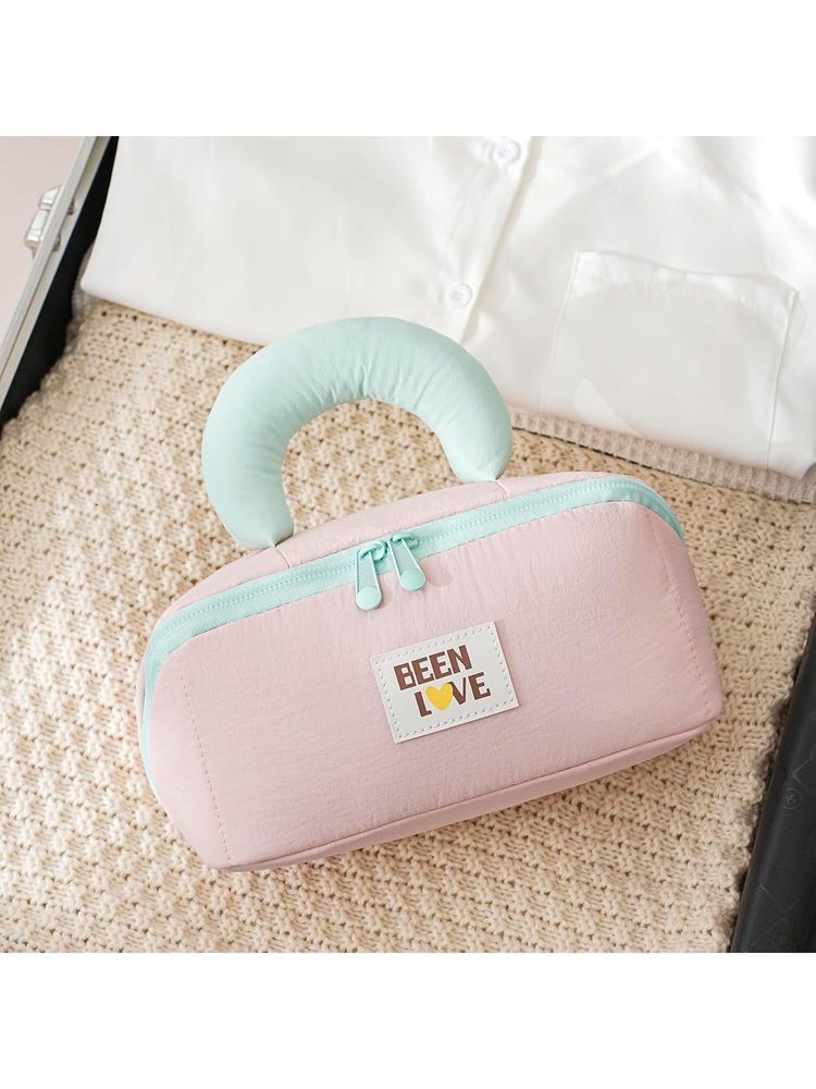 House of Quirk Travel Makeup Bag Toiletry Pouch for Women - Pink-picture-13