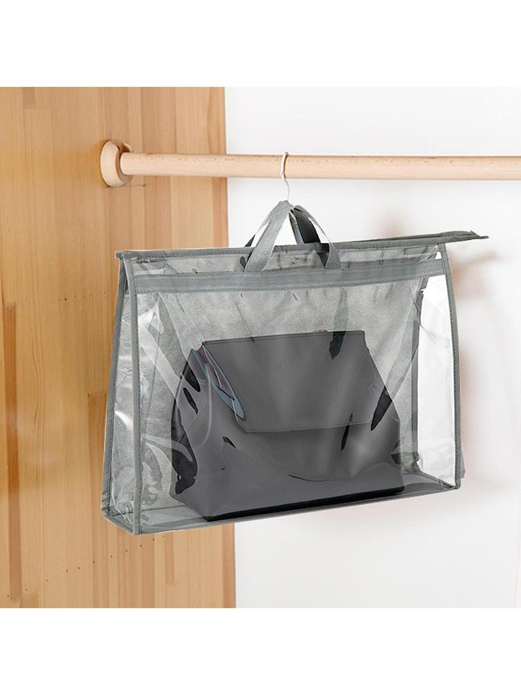 House of Quirk Grey Handbag Storage Anti-Dust Storage Bag for Organizer-image-15