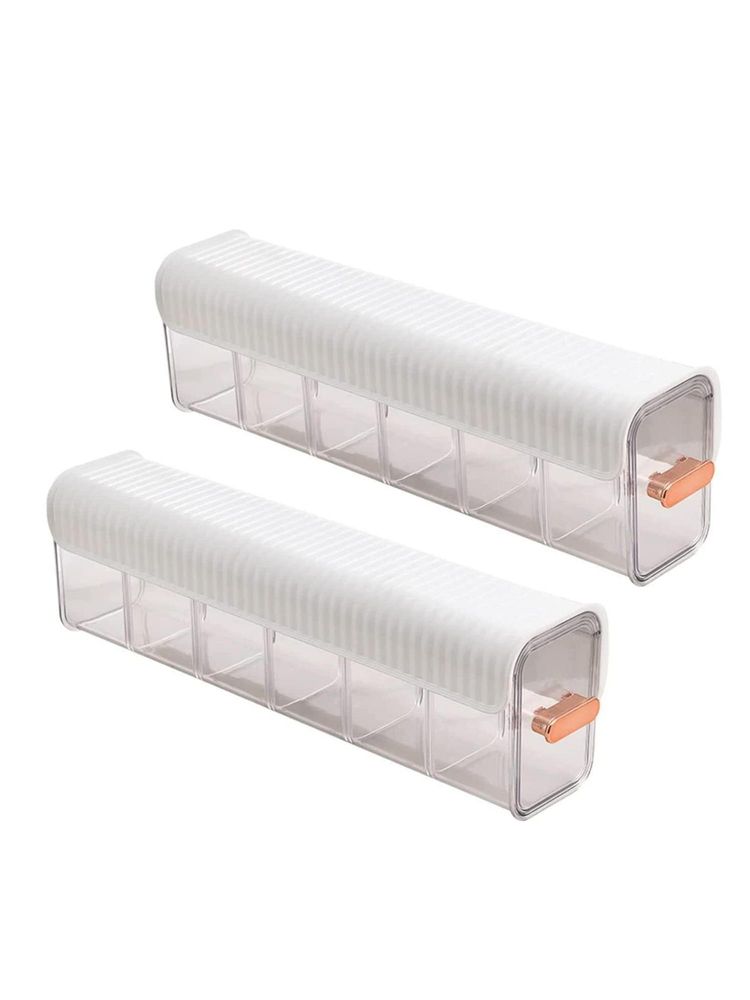 House of Quirk White Underwear Organizer Divider Wall Mount 6 Cell Drawer Storage Boxes Pack 2-picture-11