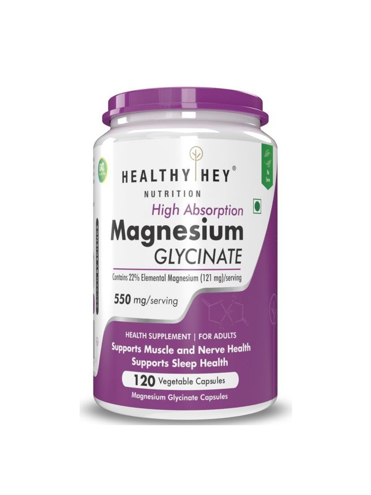 HealthyHey Nutrition High Absorption Magnesium Glycinate - Veg Capsules-picture-11