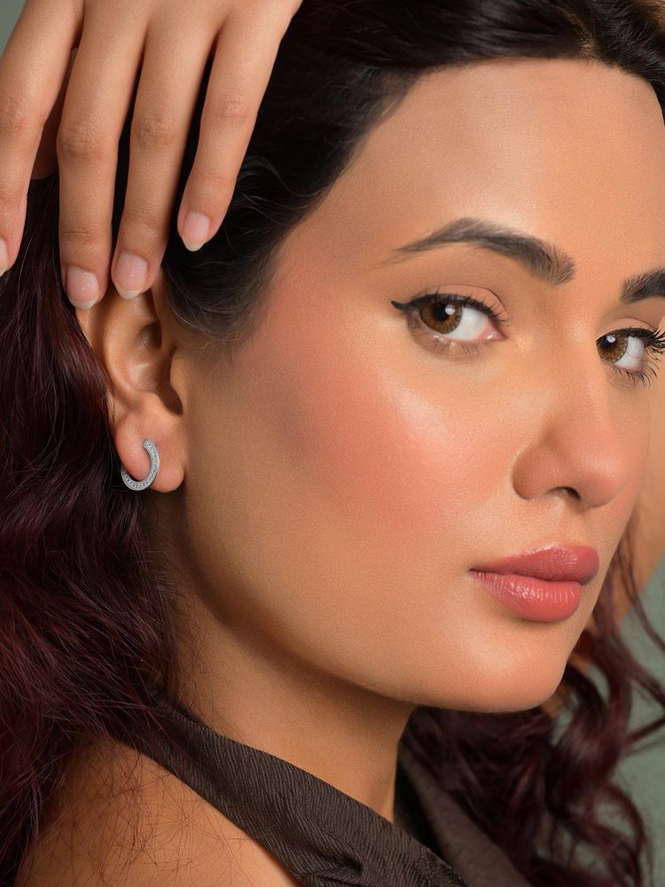 CLARA 925 Silver Platinum Plated Daily Wear Front Back Earrings For Women And Girls-image-27