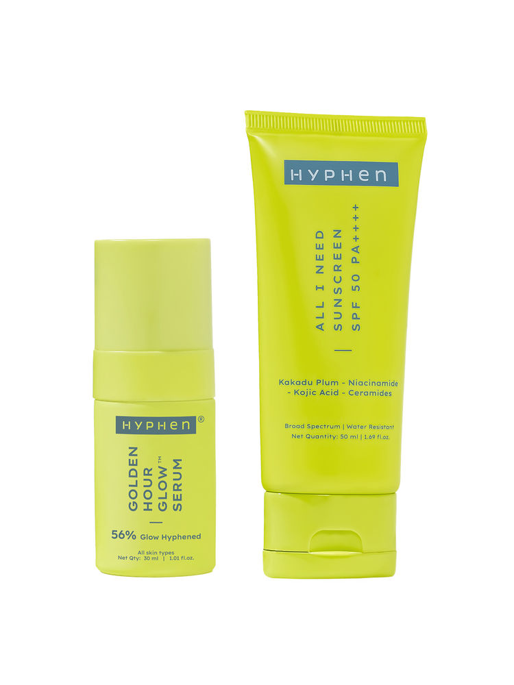 Hyphen All I need Sunscreen SPF50 PA++++ & Hyphen Golden Hour Glow Serum Combo-picture-32