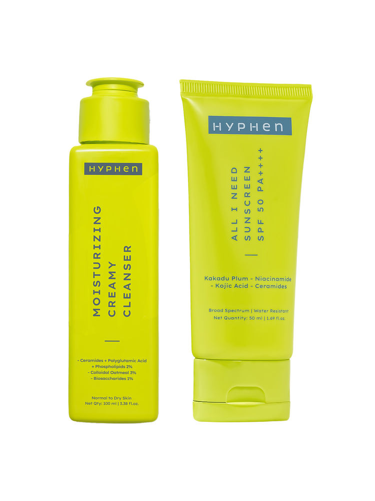 Hyphen All I need Sunscreen SPF50 PA++++ & Hyphen Moisturizing Cream for Dry Skin clenaser-image-7