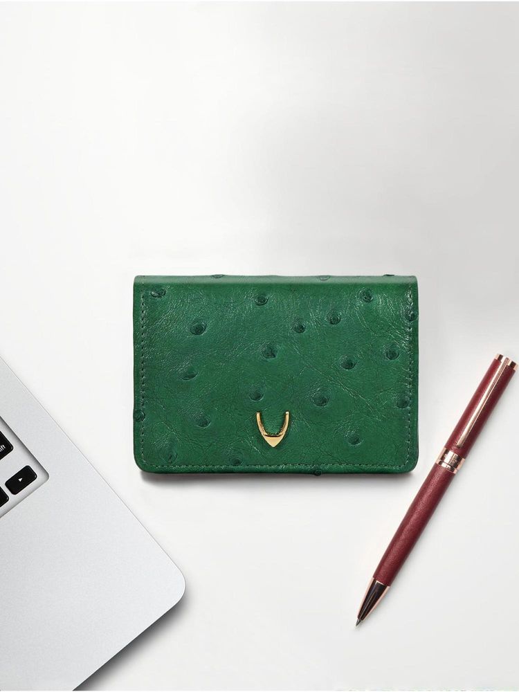 Hidesign Coral W3 Green Men's Bi Fold - (10 X 1.5 X 8 Cms)