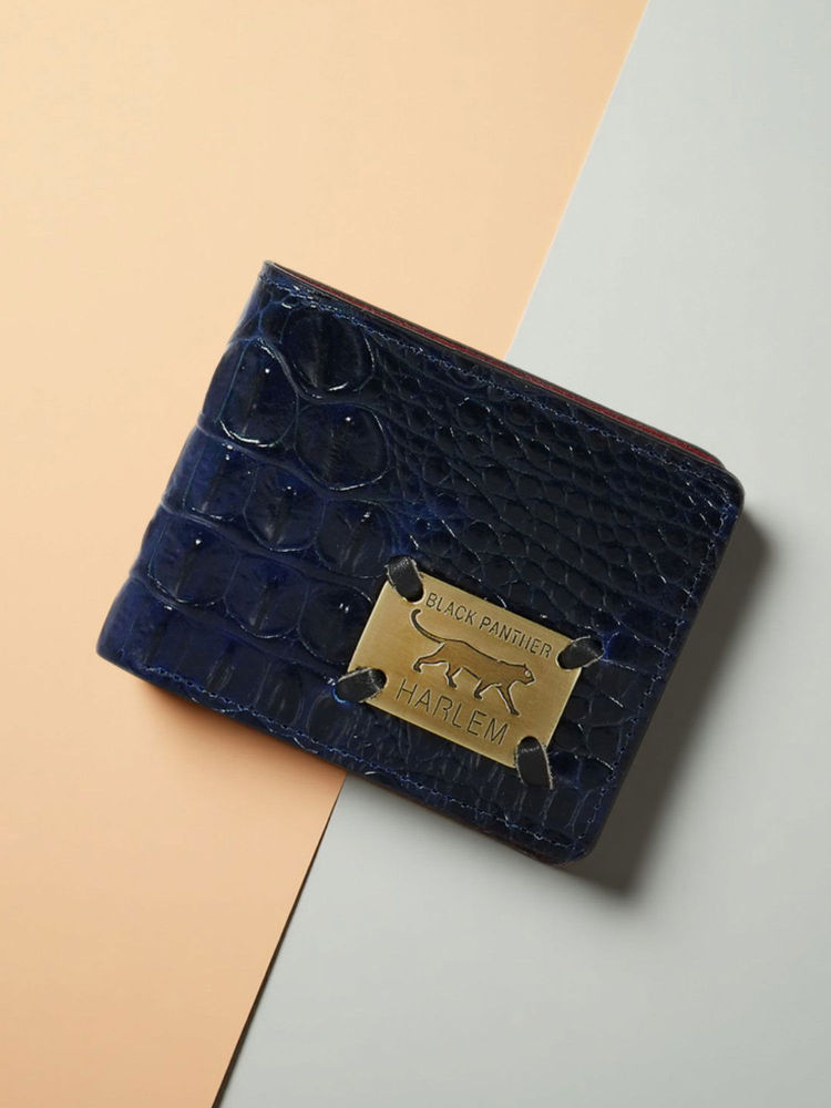 Hidesign Navy Blue Genuine Leather Mens Bifold Wallet-picture-16
