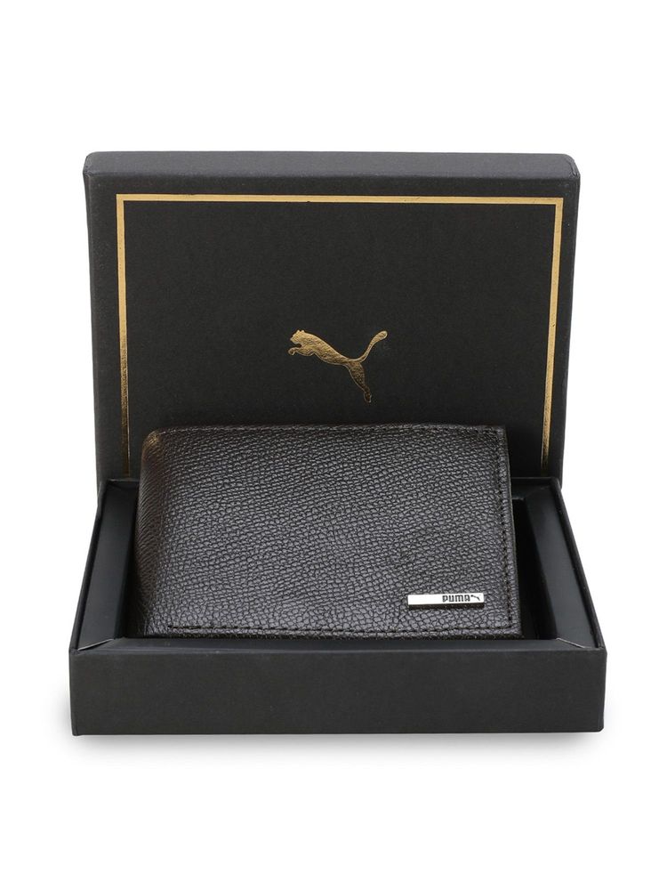Puma Brown Metal World Logo Unisex Wallet-picture-22